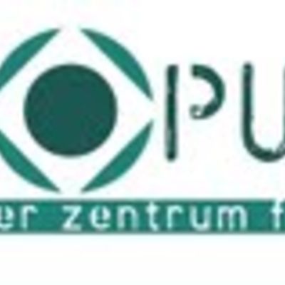 Das Logo ist in Grün gehalten. Neben dem Namen Eckpunkt mit einem Punkt in einem Quadrat trägt es die Unterschrift Steinheimer Zentrum für Jugend